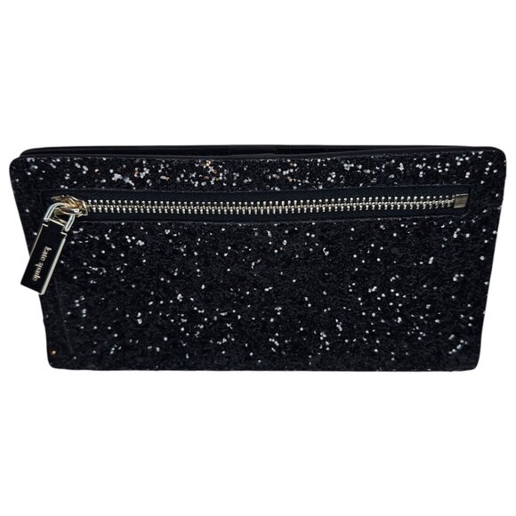 Kate Spade Odette Glitter Large Slim Bifold Wallet - Picture 2 of 4